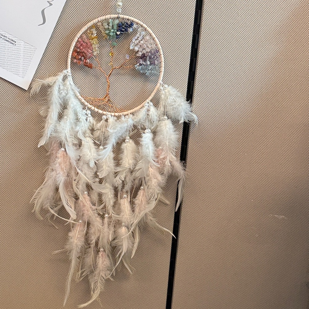 Bohemian Dreamcatcher with Feathers - Picture 2 of 2